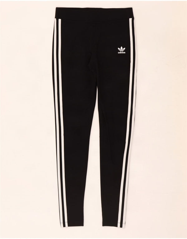 Adidas Dame Leggings UK 8 Small Black Bomuld