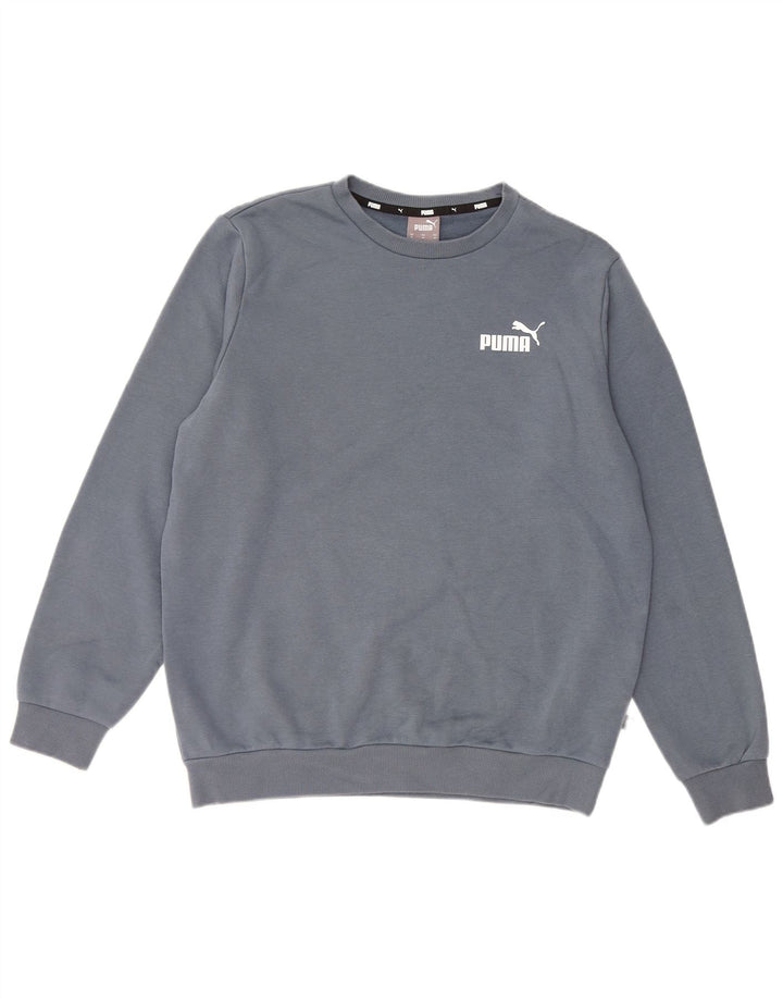 PUMA sweatshirt til mænd mellem grå bomuld