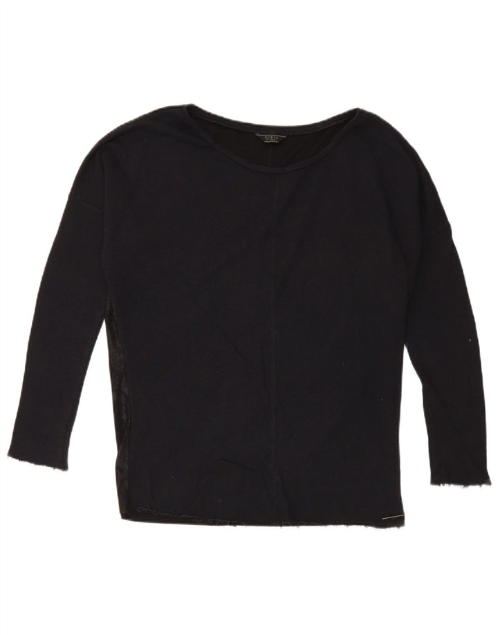 Guess Dame Oversized Top Langærmet UK 10 Lille Sort