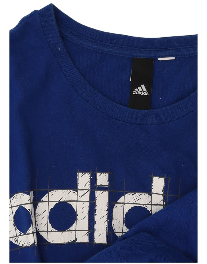 Adidas Grafisk T-shirt top til mænd mellemblå