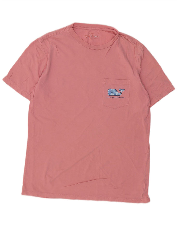 VINEYARD VINES Herre grafisk T-shirt Top Lille Pink Bomuld