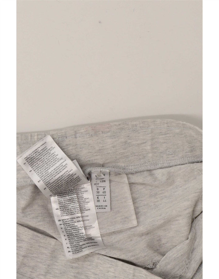 Adidas Graphic Leggings til kvinder UK 12 Medium Grey Colourblock Bomuld