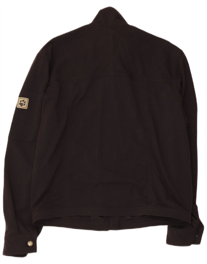 JACK WOLFSKIN Regnjakke til mænd UK 36/38 Medium Sort Polyamid