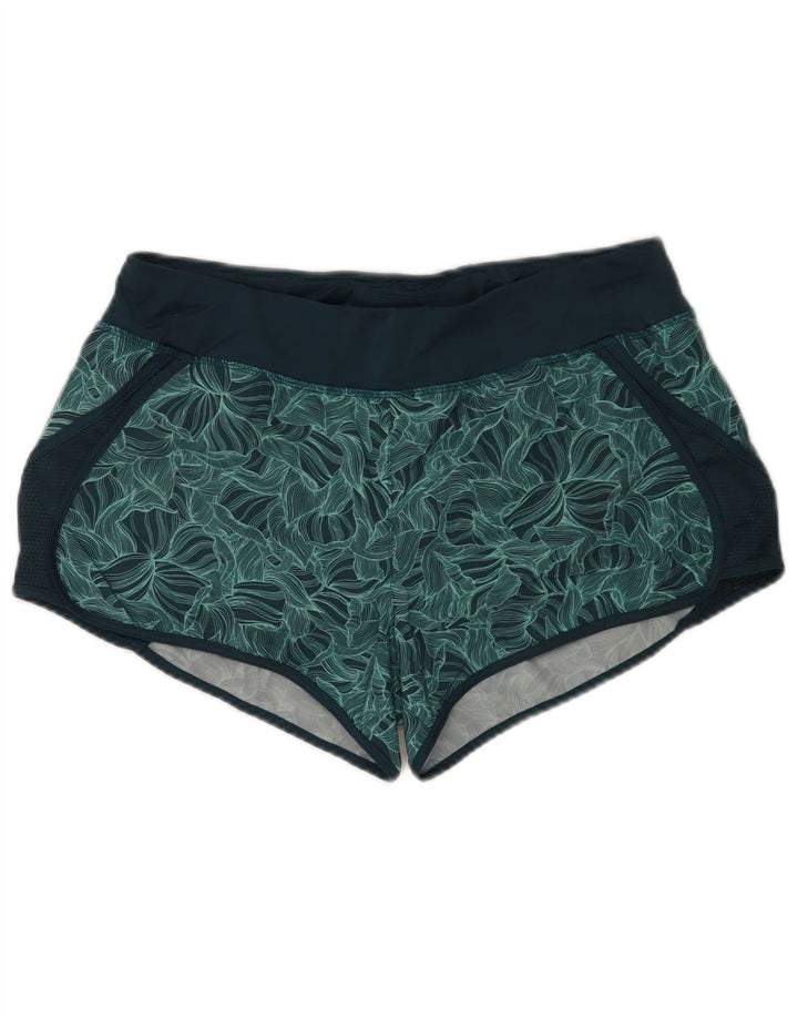Mountain Warehouse Dame abstrakt mønster sportsshorts UK 14 Large Green