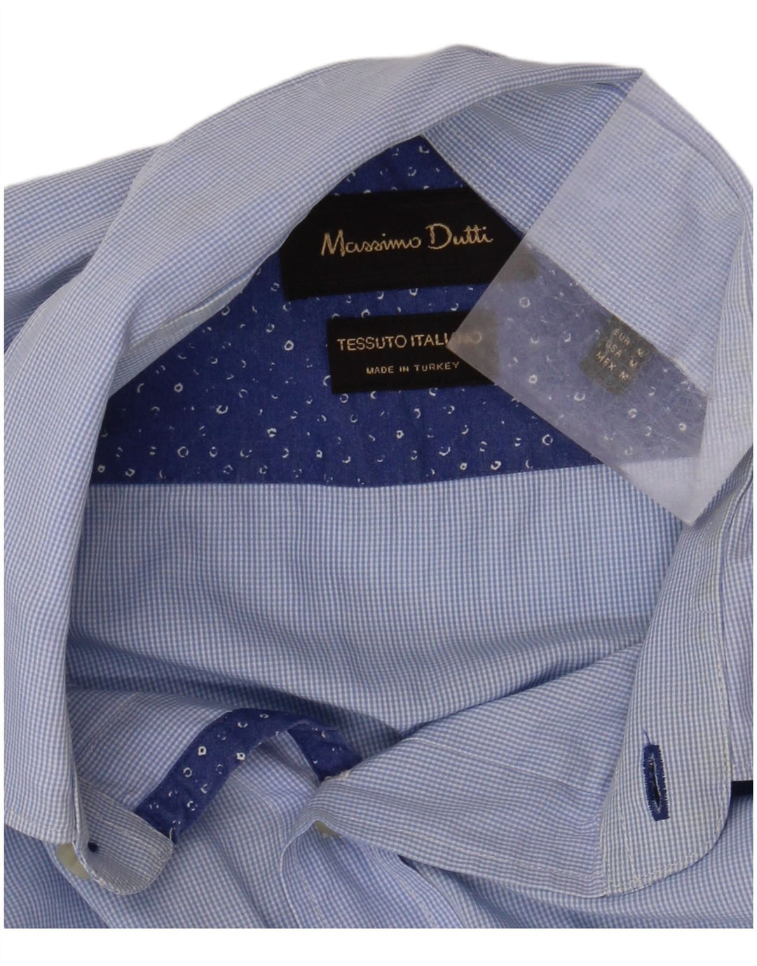 MASSIMO DUTTI Herreskjorte Medium Blue Gingham