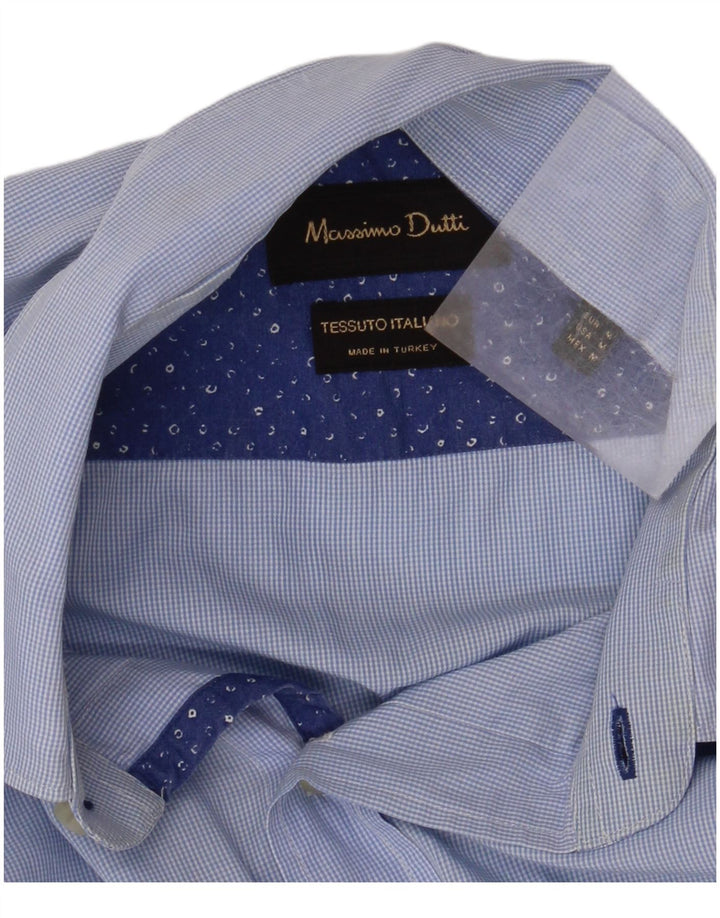 MASSIMO DUTTI Herreskjorte Medium Blue Gingham