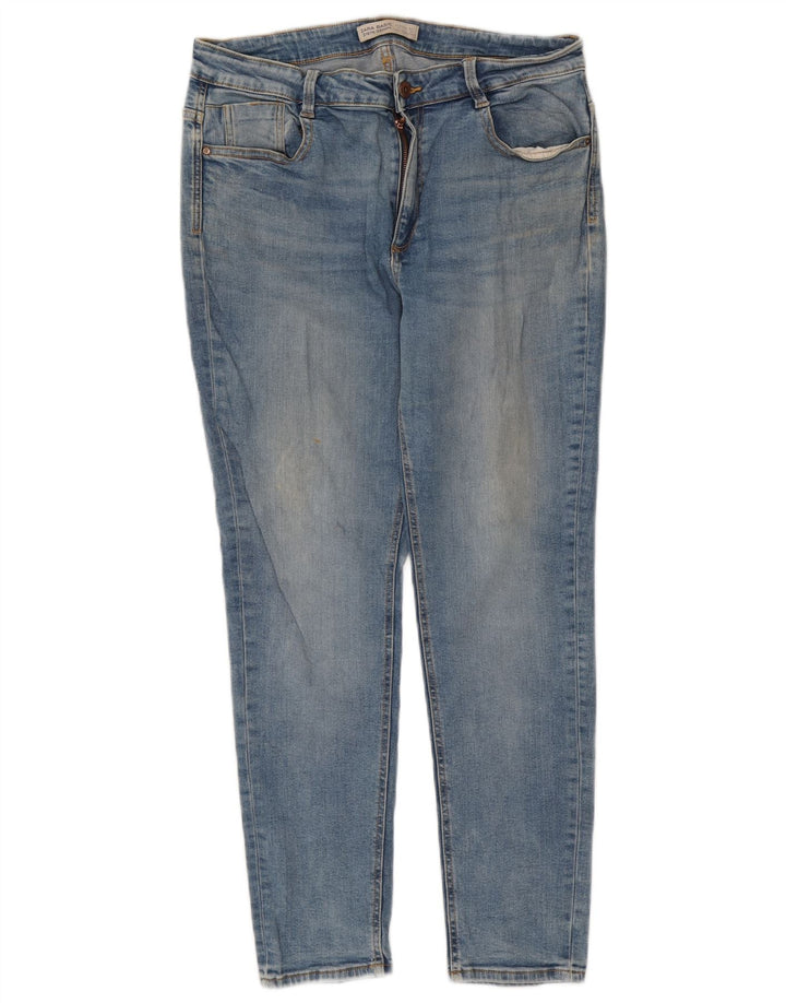 Zara Dame Slim Jeans EU 44 XL W34 L27 Blå