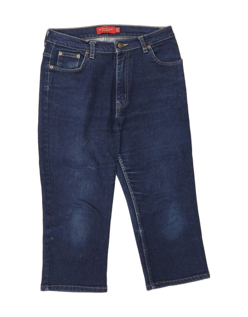 RIVER ISLAND Womens Capri Jeans UK 14 Medium W30 L19 Blue Cotton Vintage River Island and Second-Hand River Island from Messina Hembry 