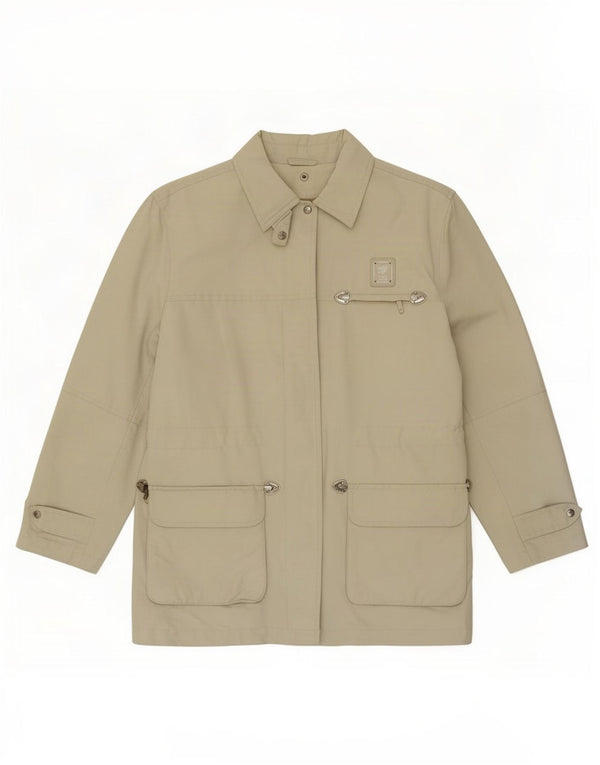 Piero Guidi Kvinder Utility Jacket UK 12 Medium Beige Nylon