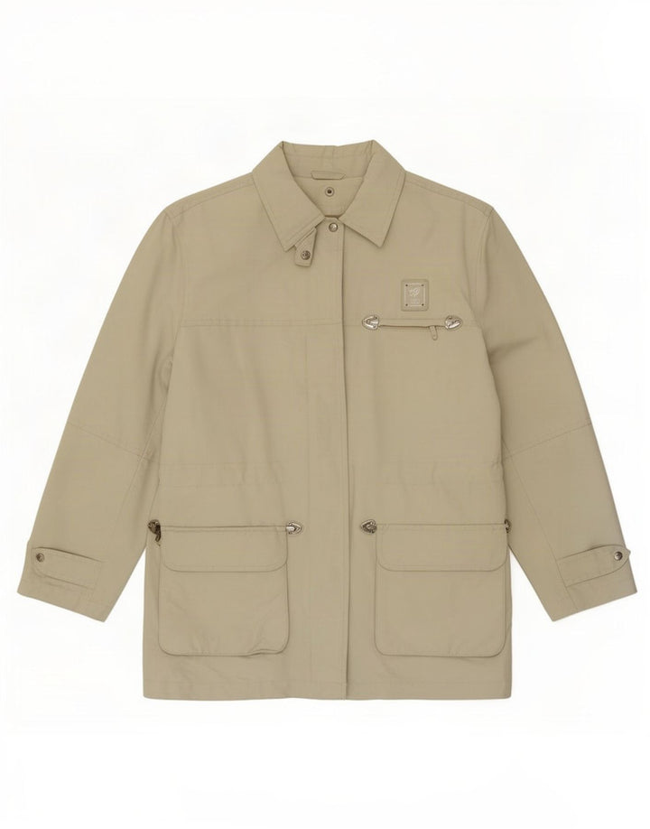 Piero Guidi Kvinder Utility Jacket UK 12 Medium Beige Nylon