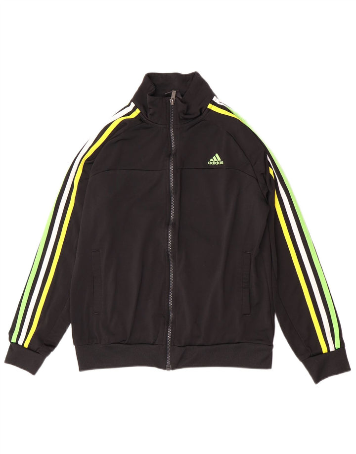Adidas drenge Climalite træningsdragt topjakke 13-14 år sort polyester