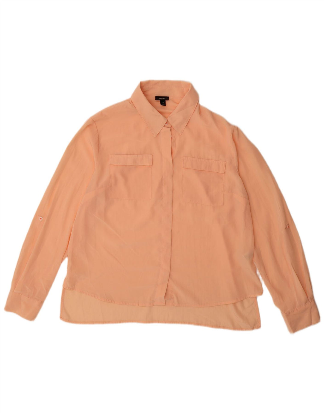Mossimo Dame Skjorte Bluse UK 16 Stor Orange Polyester