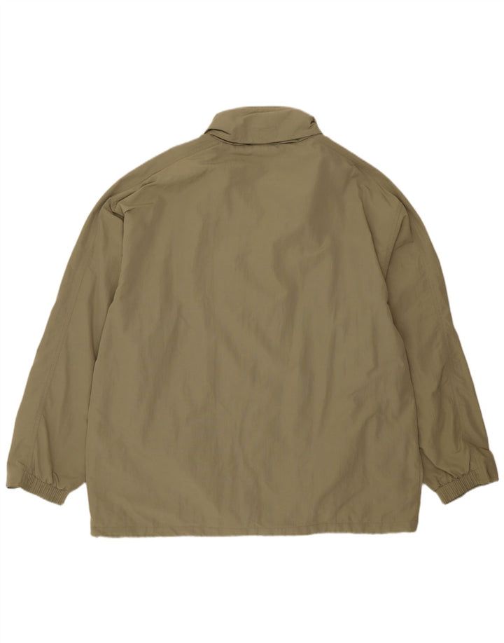 Diadora Regnjakke med hætte til mænd UK 42 XL Khaki Polyamid