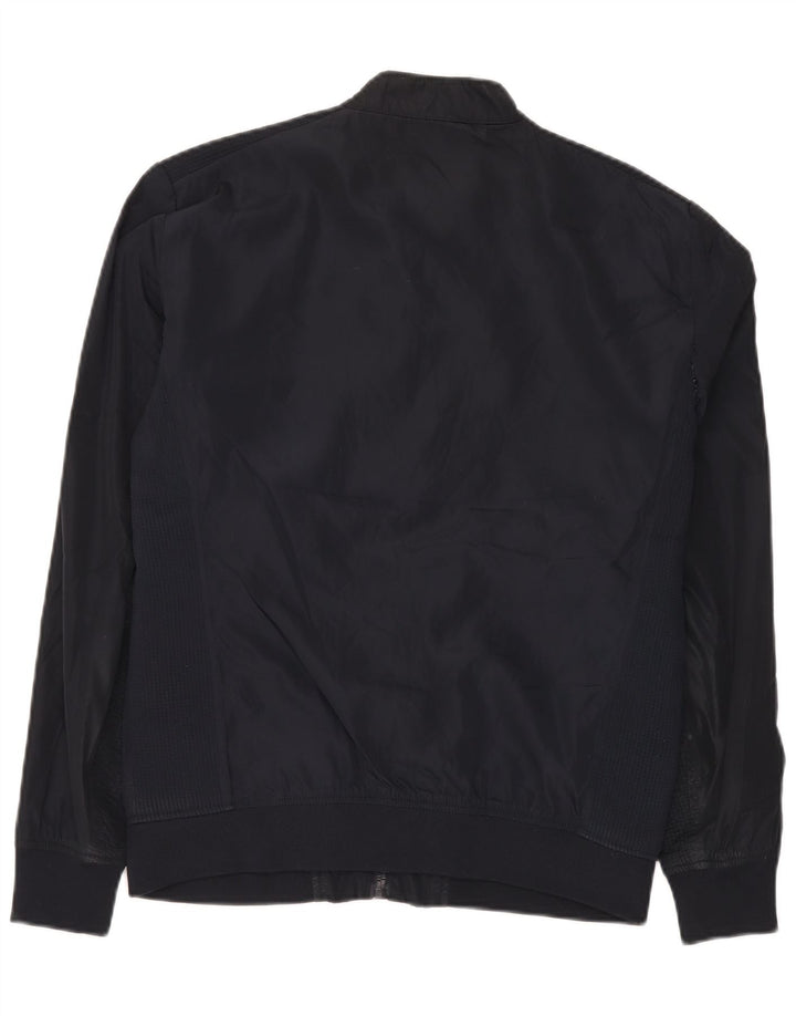 Zara Herre Bomber Jacket UK 42 XL Navy Blue Polyester