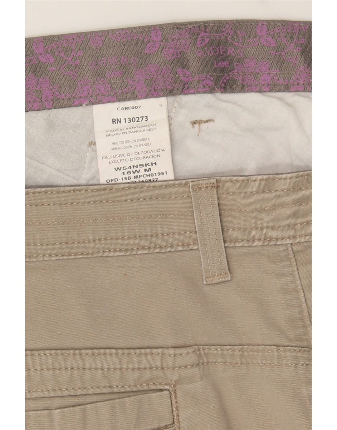 LEE Womens Chino Shorts US 16 2XL W36 Beige Vintage Lee and Second-Hand Lee from Messina Hembry 