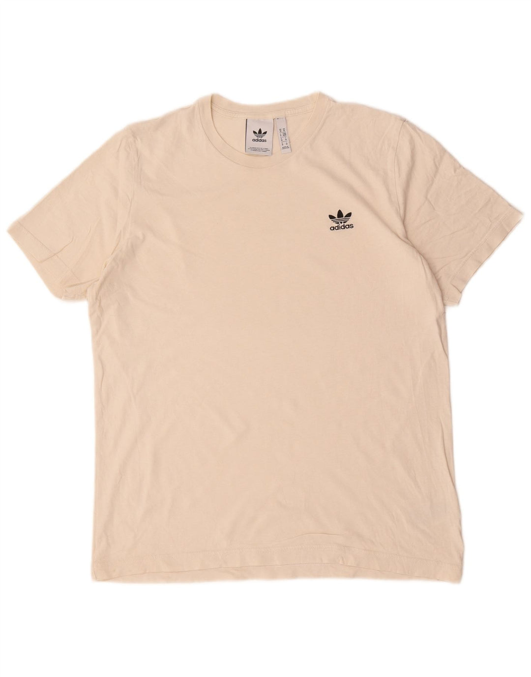 Adidas Herre T-shirt Top Medium Off White Bomuld