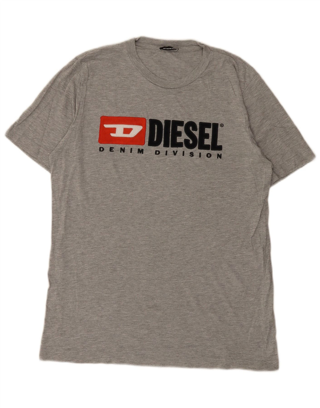 Diesel Herre grafisk T-shirt Top XS Grå Flecked Bomuld