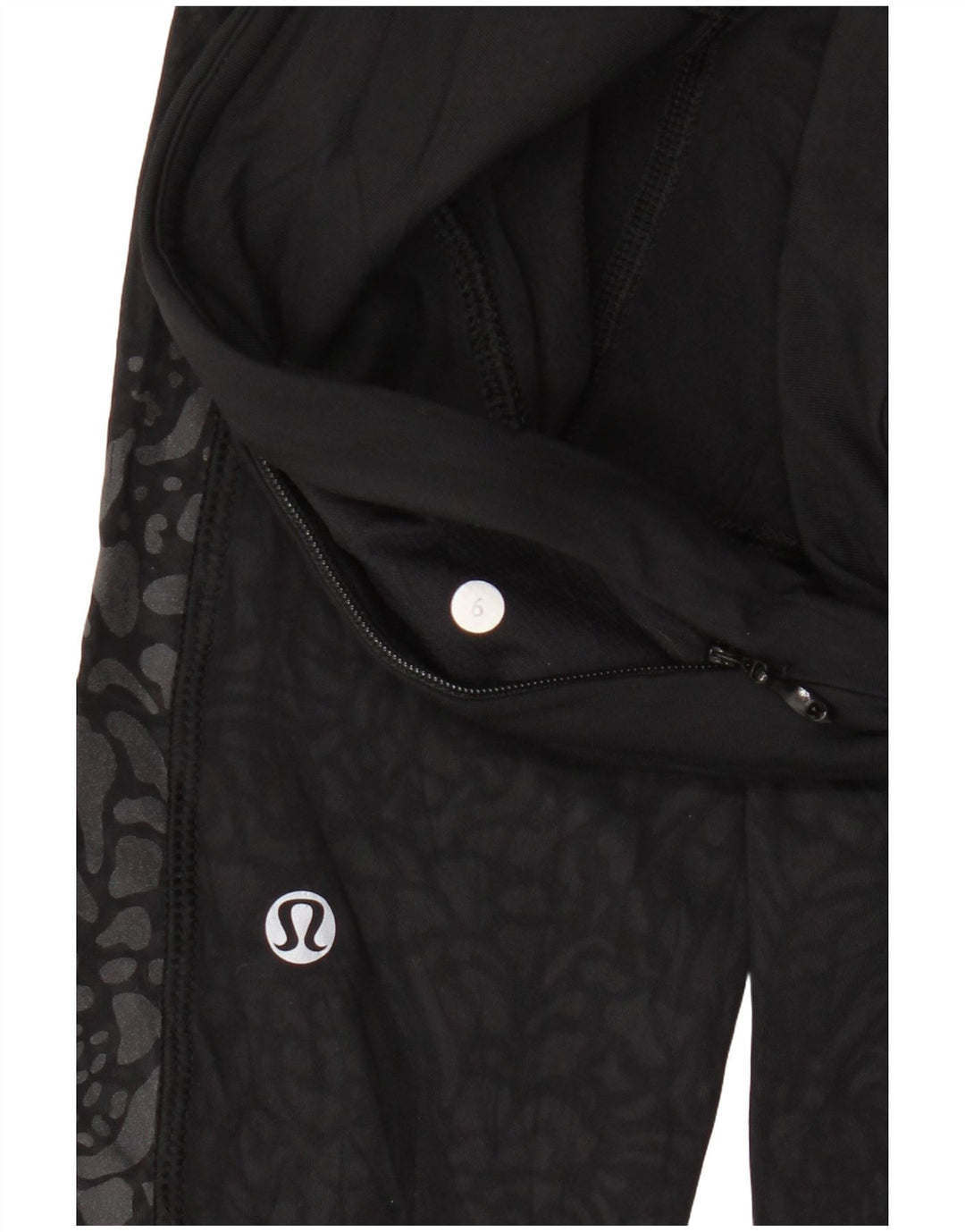 Lululemon Womens Leggings US 6 Medium Black Animal Print