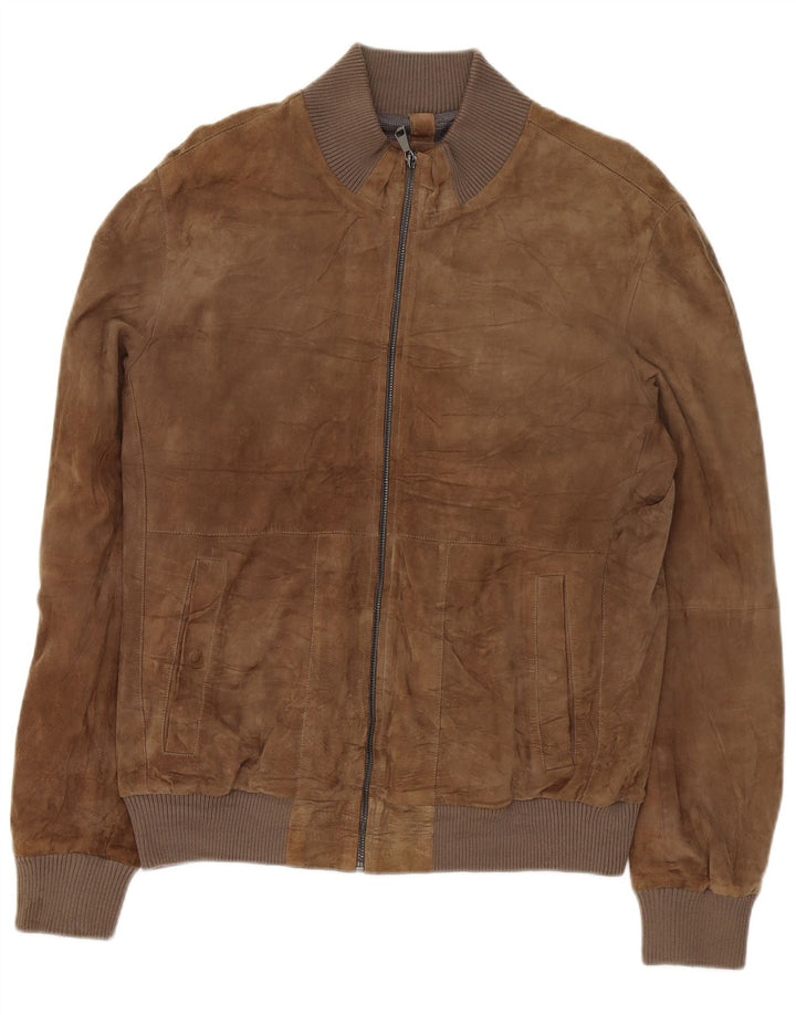 Conbipel Herre Ruskind Bomber Jacket IT 52 Stor Brun Læder