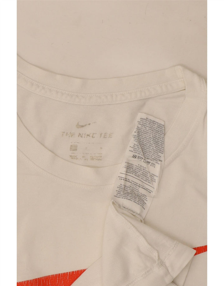Nike grafisk T-shirt top til mænd, stor hvid bomuld
