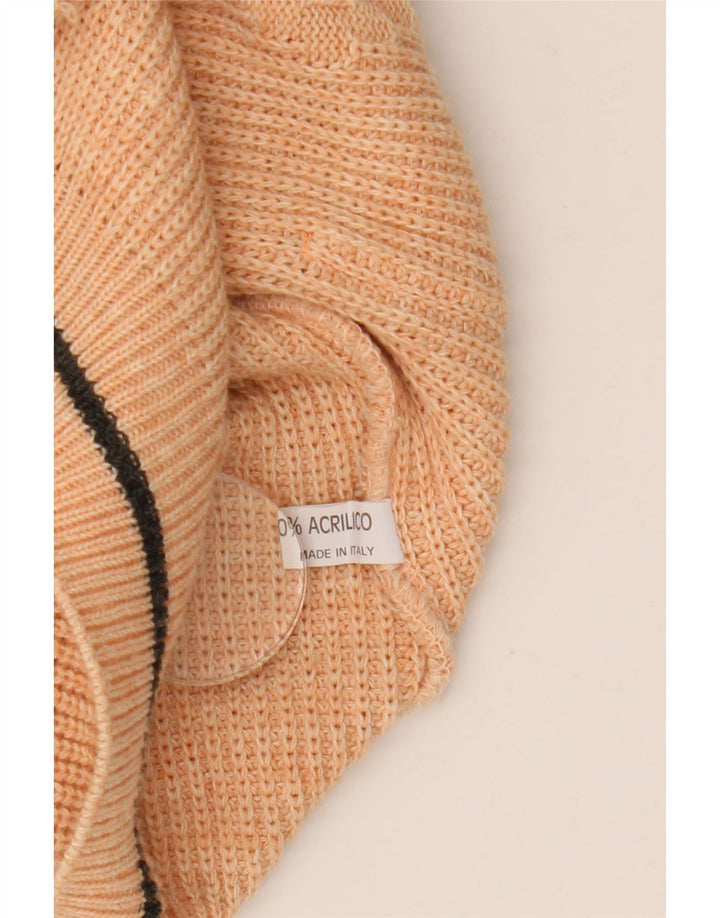 Vintage Herre Loose Fit Cardigan Sweater Medium Beige Akryl