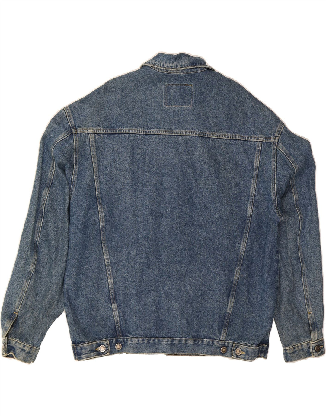 VINTAGE Denimjakke til mænd UK 40 Large Blue Cotton
