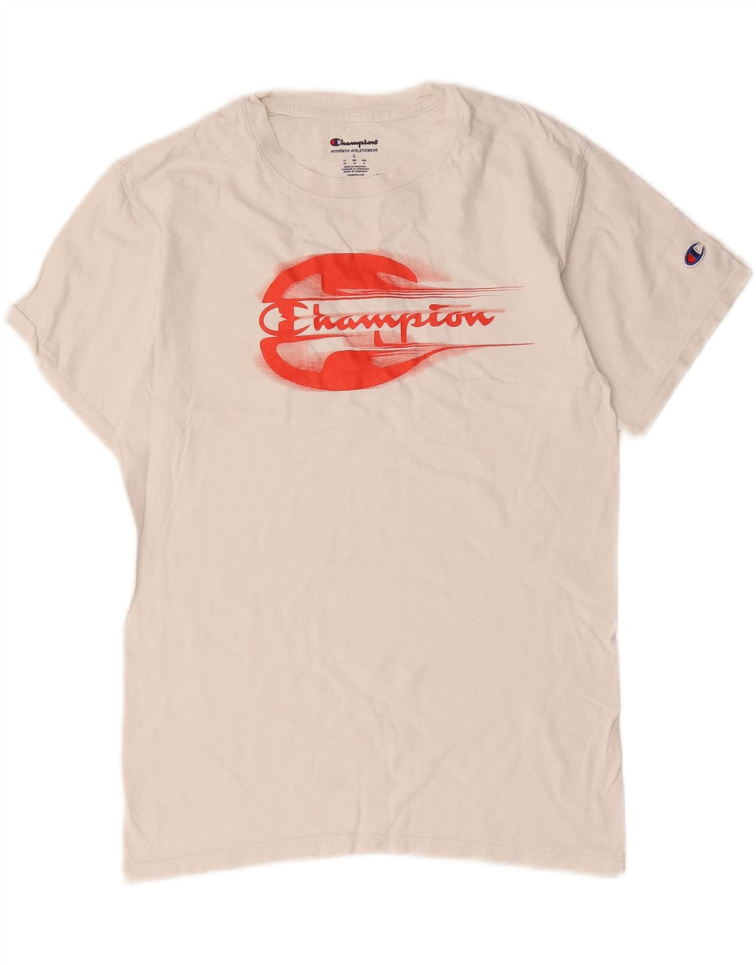 Champion Herre Grafisk T-Shirt Top Lille Hvid