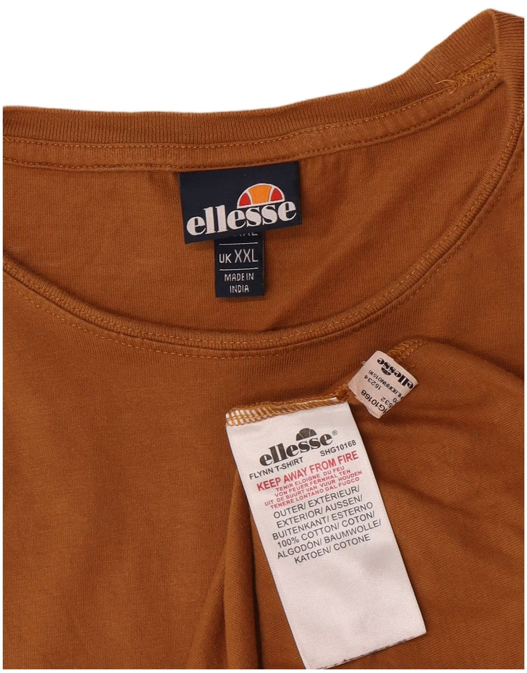 Ellesse Dame Grafisk T-Shirt Top 2XL Brun Bomuld