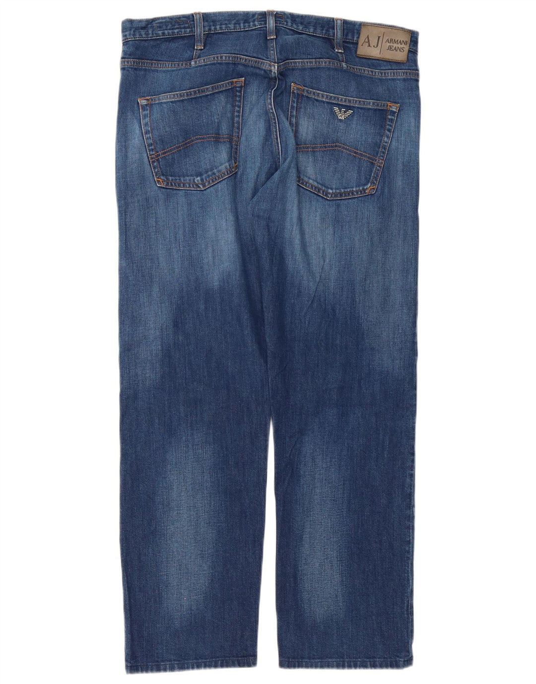 Armani Herre Regular Straight Jeans W36 L30 Blå Bomuld