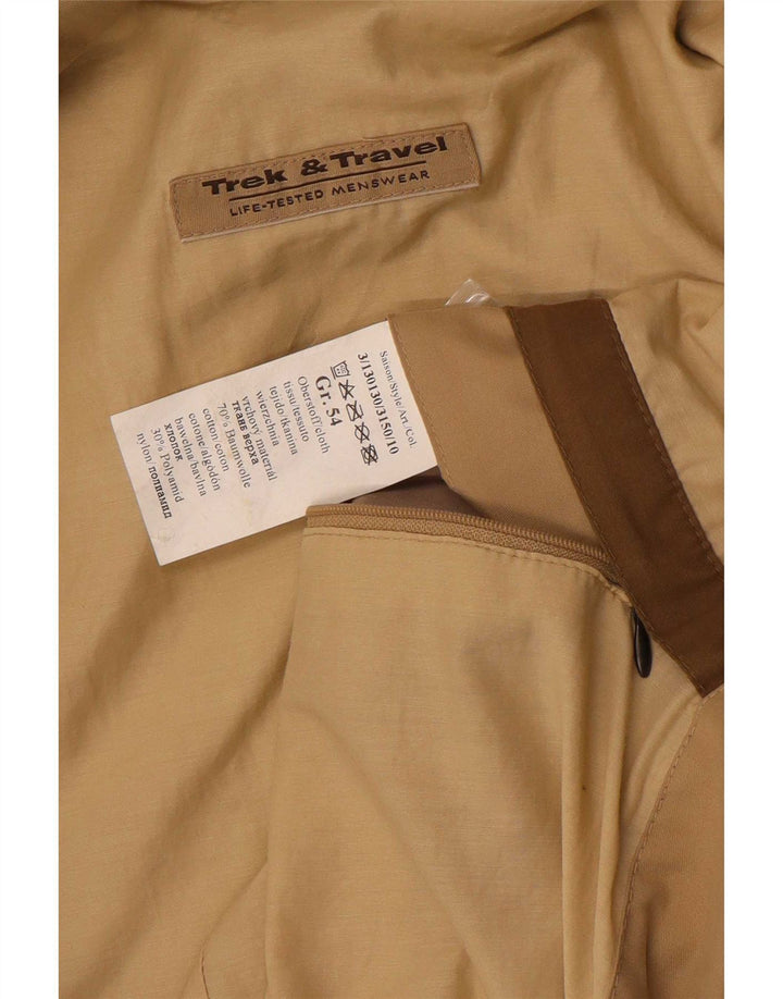 Vintage Bomberjakke til mænd IT 54 2XL Beige Bomuld