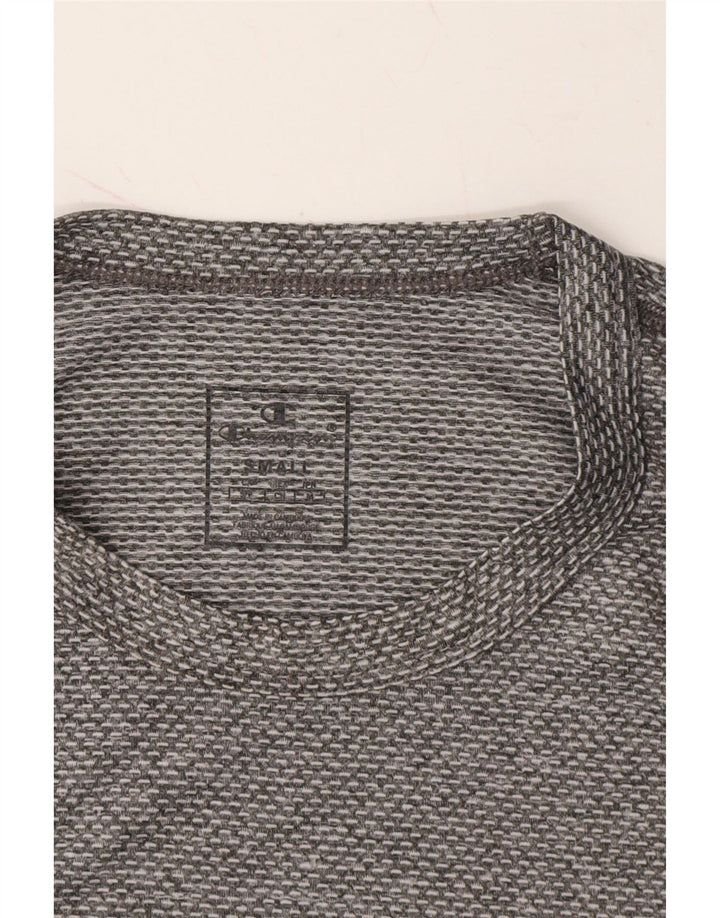 CHAMPION Mens Graphic T-Shirt Top Small Grey Polyester Vintage Champion and Second-Hand Champion from Messina Hembry 