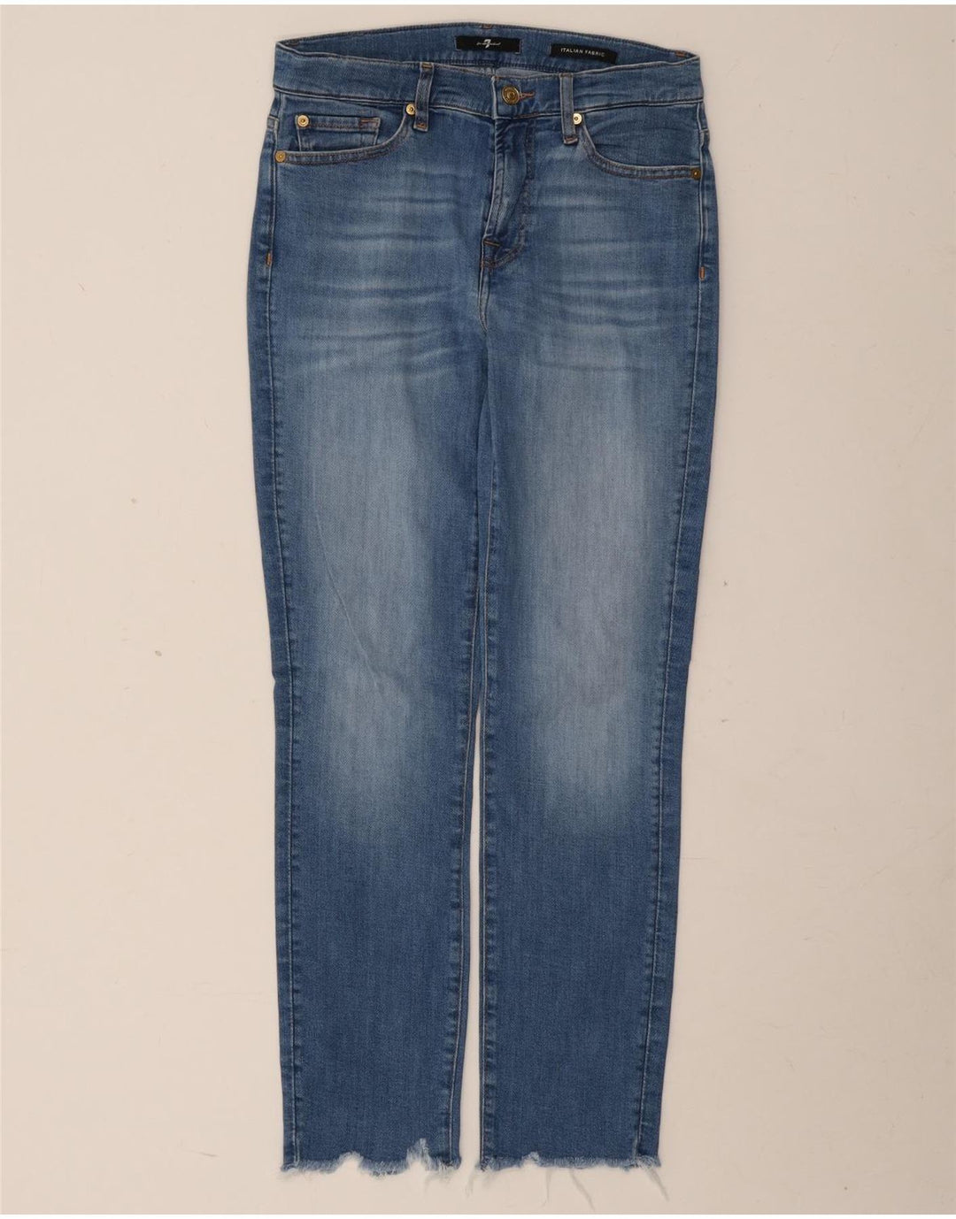 7 For All Mankind Kvinder Slim Jeans W28 L28 Blå Bomuld