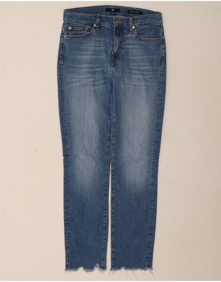 7 For All Mankind Kvinder Slim Jeans W28 L28 Blå Bomuld