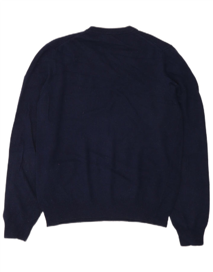Colmar Dame V-hals sweater UK 14 Medium Navy Blue Uld