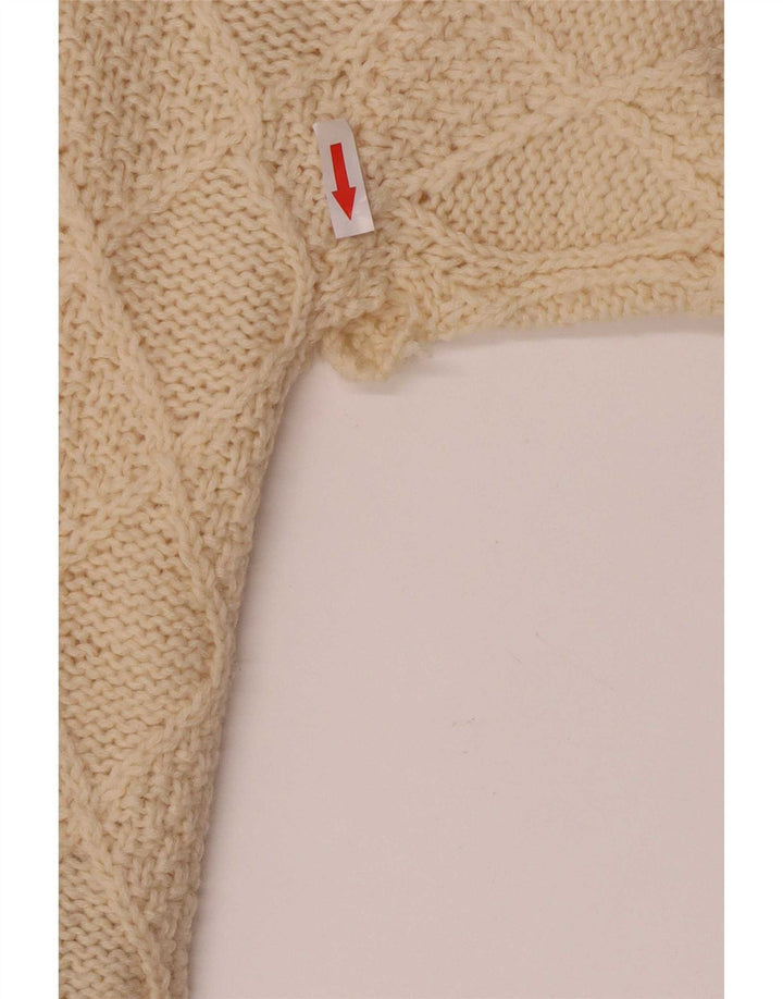 Apart Herre Crew Neck Jumper Sweater Medium Off White Argyle/Diamond Wool
