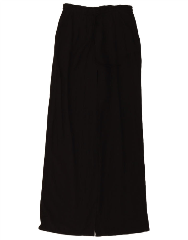 ZARA Damebukser med høj talje og brede ben UK 4 XS W24 L11 Sort