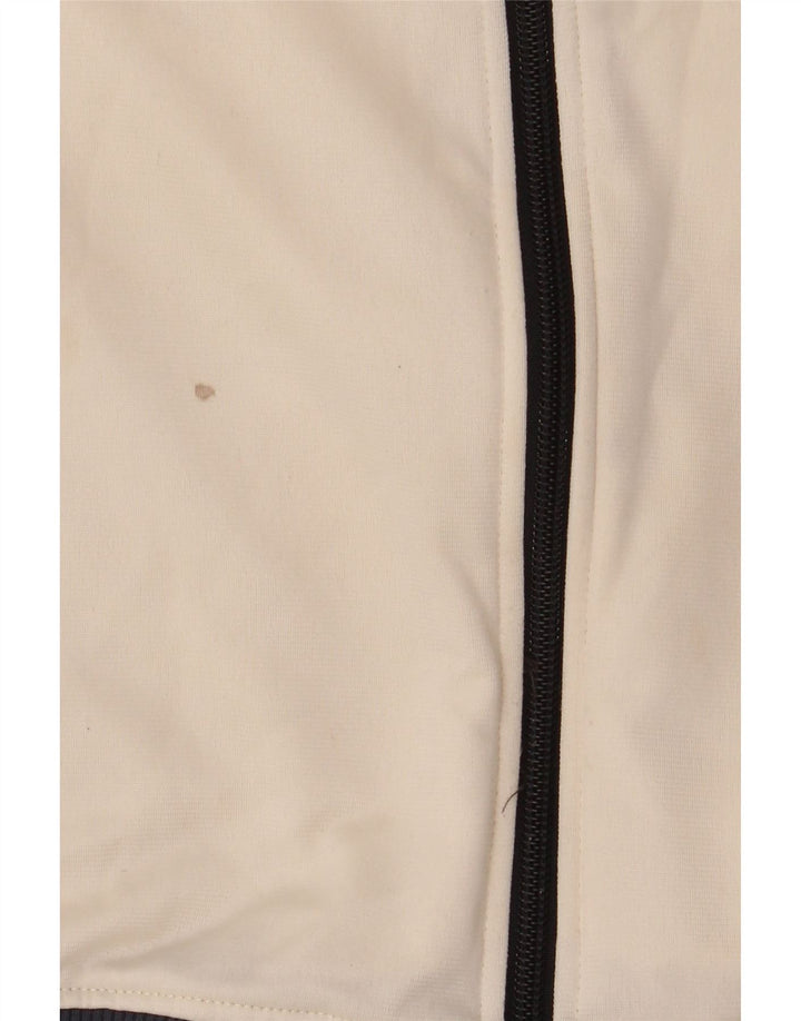 ARENA Grafisk træningsdragt topjakke til kvinder UK 12 Medium White Polyester