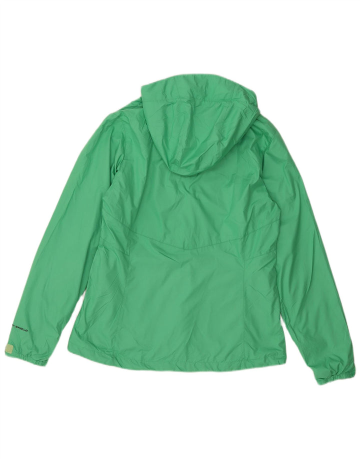 Columbia Regnjakke med hætte til kvinder UK 14 Medium Green Polyester