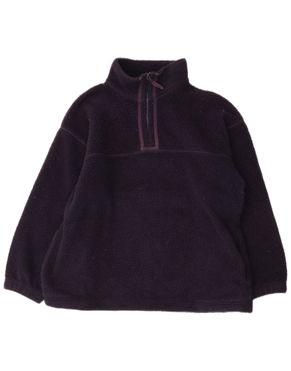 Marks & Spencer Dame Oversized Fleece Jumper UK 12 Medium Navy Blue