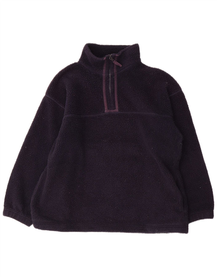 Marks & Spencer Dame Oversized Fleece Jumper UK 12 Medium Navy Blue