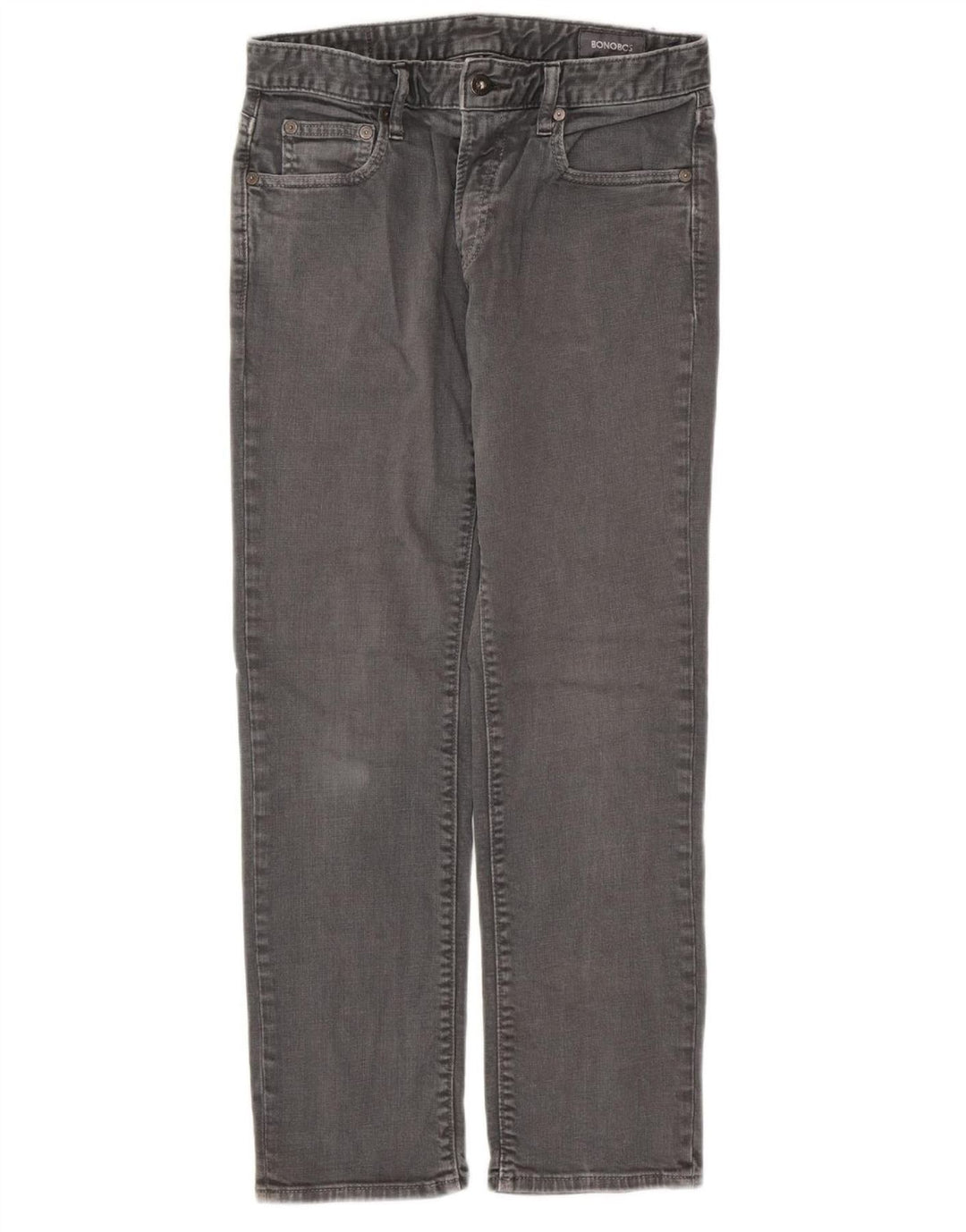 BONOBOS Dame Straight Jeans W29 L30 Grå Bomuld