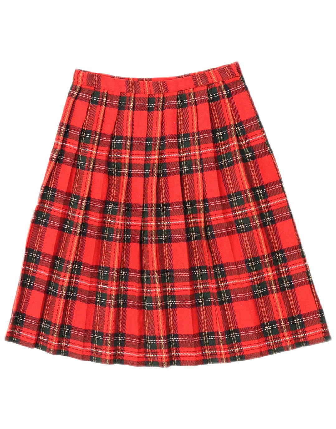 Vintage kvindekniv plisseret nederdel W26 lille rød ternet