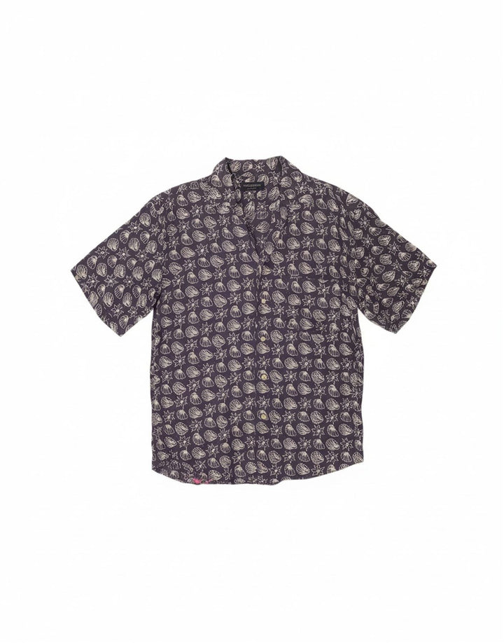 MANUEL RITZ PIPO Mens Abstract Pattern Shirt Size 39 Medium Navy Blue Vintage Manuel Ritz Pipo and Second-Hand Manuel Ritz Pipo from Messina Hembry 