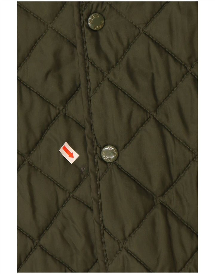 SLAM Herre Quiltet Gilet UK 38 Medium Khaki Nylon