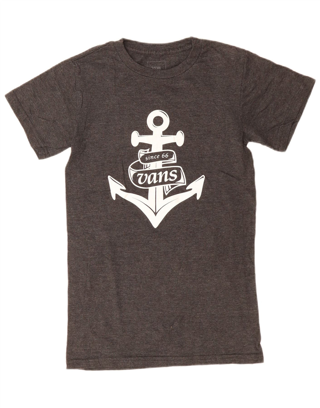 VANS Herre Classic Fit Grafisk T-Shirt Top Lille Grå Bomuld