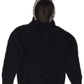 Zara Boys Hooded Button Neck Sweater Sweater 11-12 år Navy Blue Check