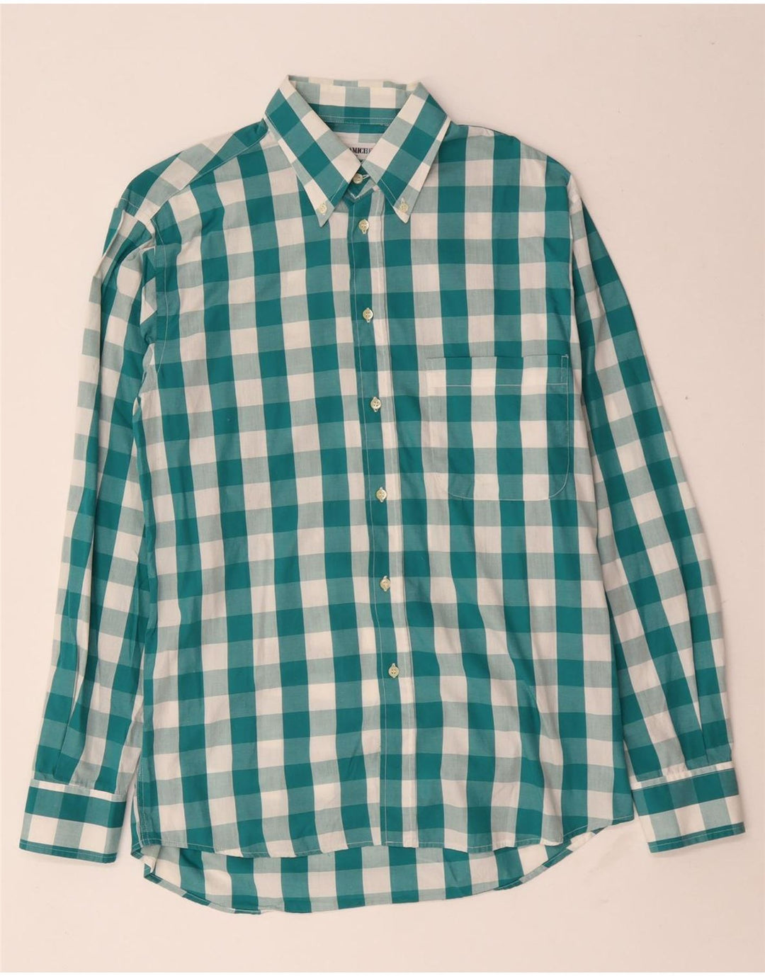Enara Camicece Herreskjorte Medium Green Gingham Cotton