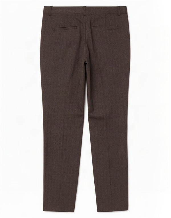 Zara Womens Slim Chino Trousers EU 36 XS W26 L28 Grey Herringbone
