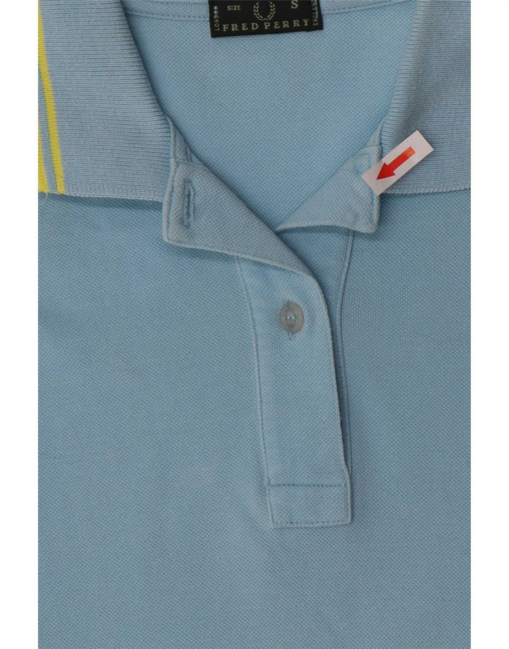 Fred Perry Womens Polo Shirt UK 8 Small Blue Cotton