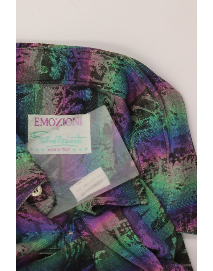 EMOZIONI skjorte med abstrakt mønster til mænd, stor flerfarvet bomuld